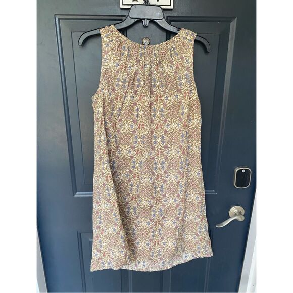 Garnet Hill Fringe Hem Sleeveless Linen Mini Shift Dress Size 8 - Picture 6 of 9